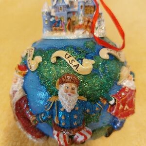 Christopher Radko Santa Around The World Ornament